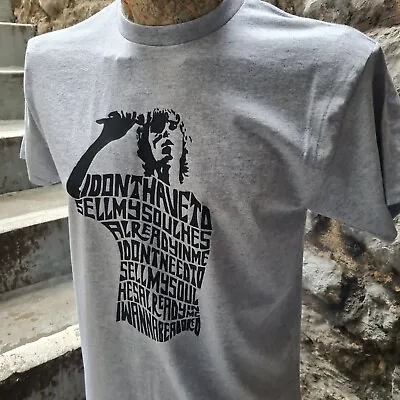 Ian Brown Lyrics Graphic Grey Tee T Shirt I Wanna Be Adored Stone Roses  • £13.99
