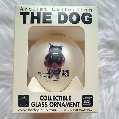 Artlist Collection Miniature Schnauzer Dog Christmas Glass Bulb Ornament USA NIB • $16.99