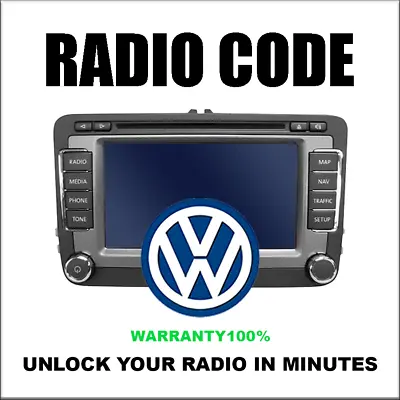 Radio Codes Volkswagen Decoding Passat Rcd 510 Tiguan Rns510  41 Fast Service • $5.99