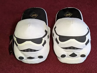 NEW Star Wars Stormtrooper Helmet Slippers Adult Size L  Shoes 10-11 • $9.99