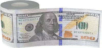 Iconikal 240-Sheet Gag Joke Money Toilet Paper 100 Dollar Bill 1 Roll • $14.34