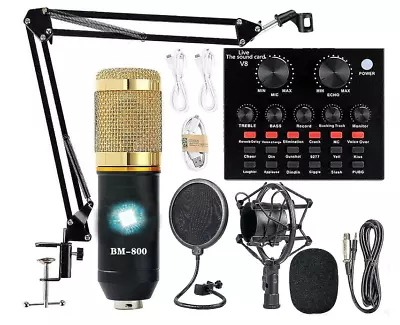 Microfono Condensador De Estudio Profesional Para PC Youtubers Podcast BM 800 US • $65.99