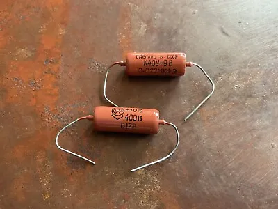 K40Y-9 B .022uf @ 400v Russian Capacitors New Old Stock Paper In Oil (PIO) PAIR • $23.65