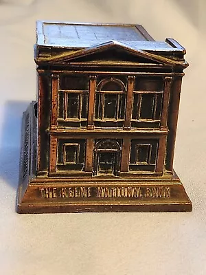 Old Miniature Bank Building Souvenir THE KEENE NATIONAL BANK Metal Lead • $145