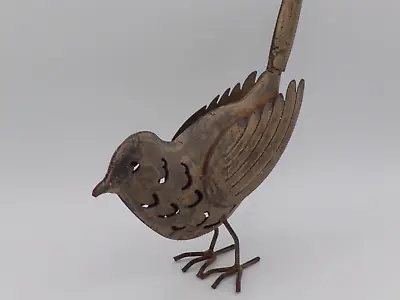 Rustic Metal Brown Bird Sculpture Figurine • $14