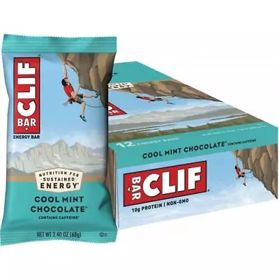 Clif Bar Cool Mint Chocolate - (49mg Caffeine) 12x68g • $42.95