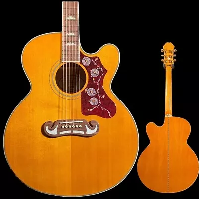 Epiphone J-200EC Studio Acoustic-Electric Guitar - Vintage Natural • $549