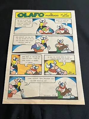 #T04 HAGAR THE HORRIBLE Spanish Sunday Tabloid Full Page Strip October 10 1982 • $3.99