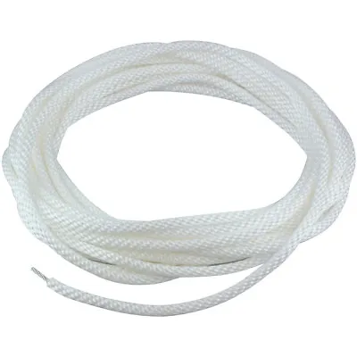 5/16  White Flagpole Halyard Rope With Cable Core Stainless Steel 50' USA Made • $25.98