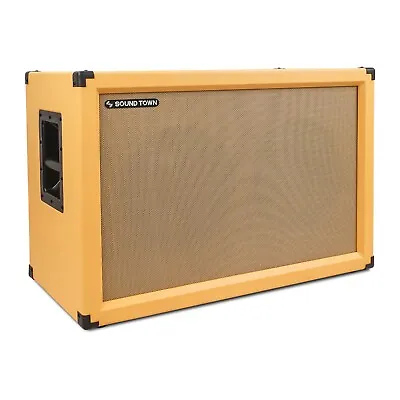 Sound Town 2 X 12  Guitar Speaker Cabinet Birch Plywood Orange Tolex (GUC212OR) • $264.34