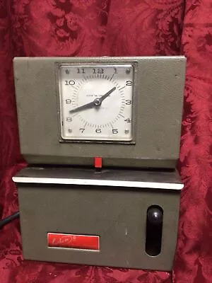 Vintage Lathem Time Corporation Time Clock Recorder - No Keys - POWERS ON • $35