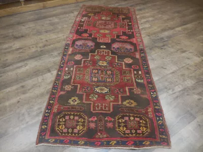 Tribal Geometric Vintage Turkish Rug Farmhouse Handmade Oriental Rug 3.2x8.5 Ft • $0.99