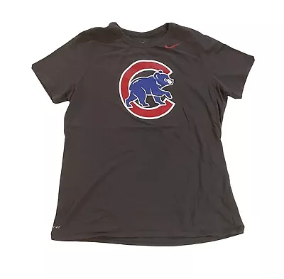 Nike Chicago Cubs T Shirt YOUTH BOYS XL Gray Team Logo MLB Baseball Dri Fit • $9