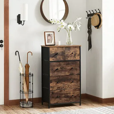 Industrial Chest Of Drawers Storage Side Cabinet Vintage Style Furniture Metal • £67.80