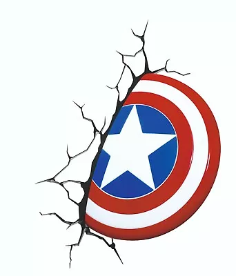 £15.99 • Buy Avengers Captain America Shield Wall Art Stickers Mural Decal Kids Bedroom Decor