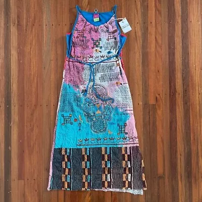 Save The Queen Dress All-Over Print Unique - Pink Blue Red - Size M/L • $120