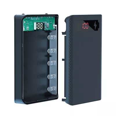 5*18650 Battery Power Bank Case 10W Holder Battery Storage Box DIY Shell • £7.59