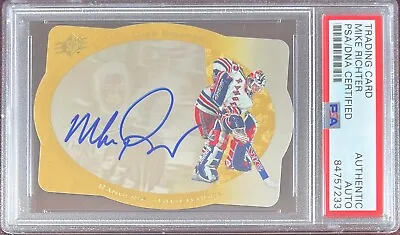 Mike Richter Auto Card 1996 Upper Deck SPX #28 PSA Encapsulated NY Rangers • $239.99