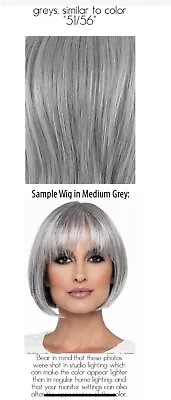 CHANTEL Wig By ENVY Medium Grey Short Open Cap Wig New! • $82