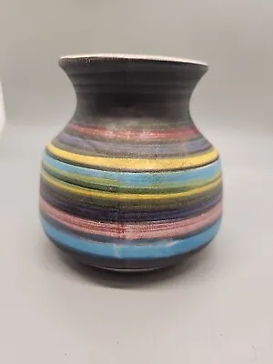 Pacific Stoneware Inc. 1971 Pottery Vase Signed B. Welsh Made In USA Colorfull  • $24.90