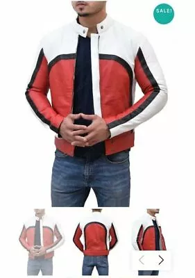 $70.99 • Buy Freddie Mercury Red, White & Black Men's XS Leather Jacket*g