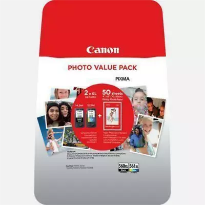 Original Canon PG-560XL1 CL-561XL  Photo Value Pack For Pixma TS5353 TS5350 • £49.36