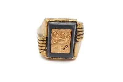 Vintage Loyal Order Of Moose LOOM Ring 10k Yellow Gold Size 11.75 • $359.99