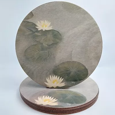 Casa Collection Round Water Lily Cork 6 Placemat Set K Banting Vintage Retro 80s • $45