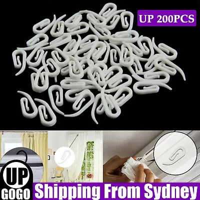 Up 200X Nylon Curtain Gather Hooks Pencil Pleat Lace Boat Caravan Camper Plastic • $6.75