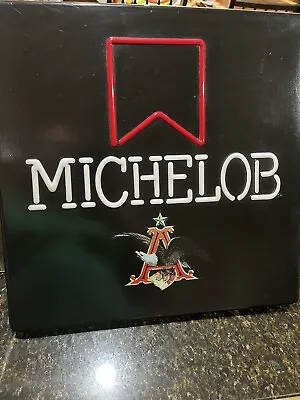 Vintage 1980’s Michelob Beer Sign ~ 18 X18   Neon Styled Plastic Advertising • $49.95