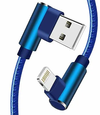 £3.89 • Buy Heavy Duty Right Angle 90 Degree USB Charger Cable Data Lead For IPhone IPad UK
