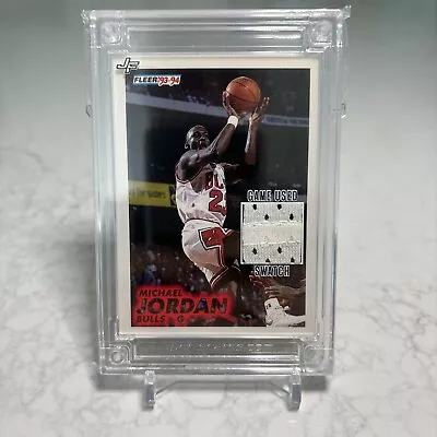 2022 Jersey Fusion 93-94 Fleer Michael Jordan Game Used Bulls Jersey Swatch🔥 • $54.87