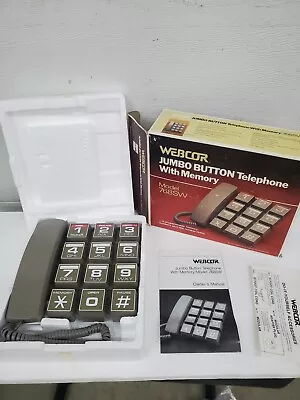 Vintage Webcore Jumbo Button Telephone Tested With Box • $35