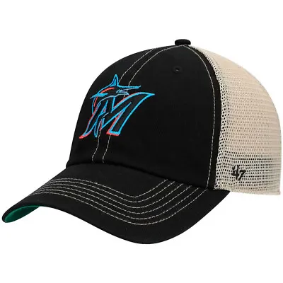 Miami Marlins ’47 Brand Mesh Clean Up Trucker Strapback Hat Dad Cap • $29.99