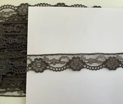 End Of Roll 5 Yard Piece Pewter Scallop Lace Edging 20 Mm W CRAFTS DRESSMAKING • £2.99