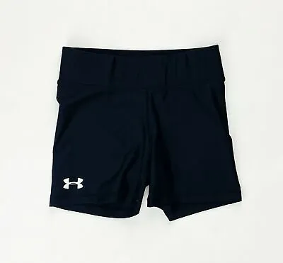 Under Armour Team Shorty 4  Compression Short Women's S 1351243 Black Volleyball • $10.29