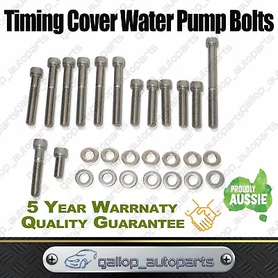 Set Of 14 Stainless Steel TIMING COVER WATER PUMP BOLT For HOLDEN 253 304 308 V8 • $32