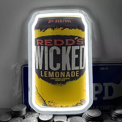 Redd's Wicked Lemonade Beer Neon Sign Bar Club Party Ktv Wall Decor 12 X7  H4 • $49.99