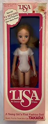 Vintage Takara Japan 8.5” LISA AT DANCE CLASS DOLL NOS NEW No. 303 OPEN BOX Rare • $149.99