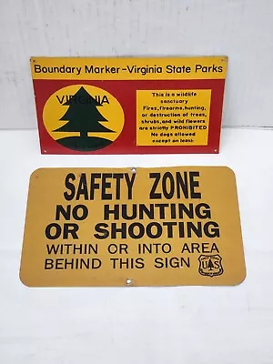 US National Park Safe Zone No Shooting Hunting & Virginia State Boundry Sign • $14.50