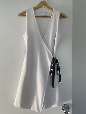 AJE White Wrap Dress Size 8 • $100