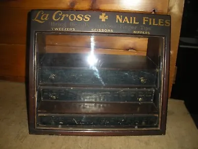 Vintage Store Display La Cross Nail Files Tweezers Sissors Nippers • $275