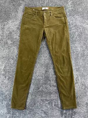 Cabi Jeans Womens 6 Green/Brown Skinny Stretch Low Rise Corduroy 5-Pocket Pants • $25