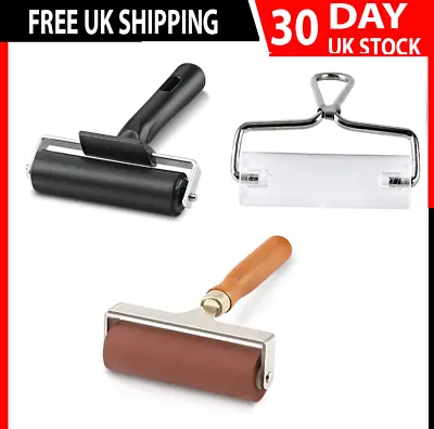 Hard Rubber Roller Printing Ink Lino Stamping Brayer Art Craft Tool Printing UK • £12.50