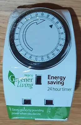 Energy Saving 24 Hour Timer ~ Tesco Greener Living ~ Brand New ~ SEALED. • £10.99