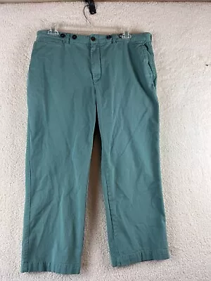 LL Bean Pants Men’s Green Suspenders Cotton/Elastine Casual ￼Outdoor 40 X 29 • $21.99