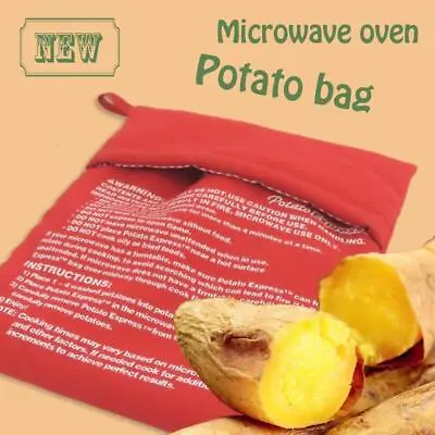 £2.99 • Buy Microwave Potato Express Corn Bread Tortillas Cooker Baked Bag Washable Reusable