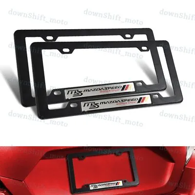 2 PC MazdaSpeed Car Trunk Emblem With ABS License Plate Tag Frame For Mazda 3 6 • $10.66