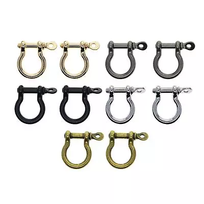 10 Pieces Bow Shackle Key Chian Metal Horseshoe Buckles For DIY Straps Craft • $8.12