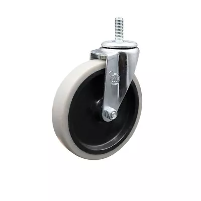 5 Inch Thermoplastic Rubber Wheel 3/8 Inch Threaded Stem Caster Service Caster • $24.57